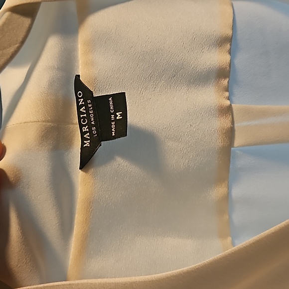 MARCIANO Bodysuit Petal Passion Bell-sleeve Surplice Chest Drapped Collar Ivory - Picture 8 of 13